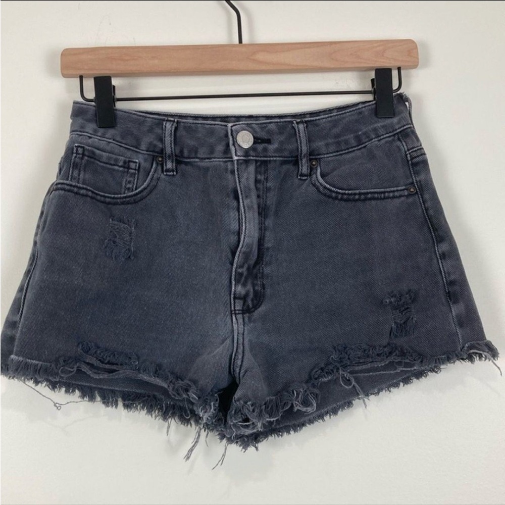 Pacsun Black Denim Festival Short 26